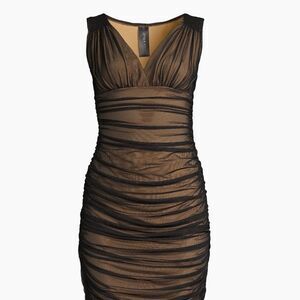 Norma Kamali Tara Ruched Sheath Dress Size Large